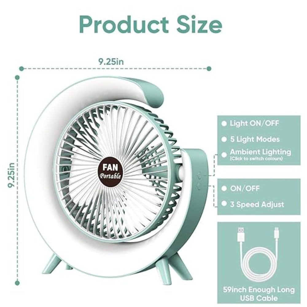 Portable Colorful Desktop Fan