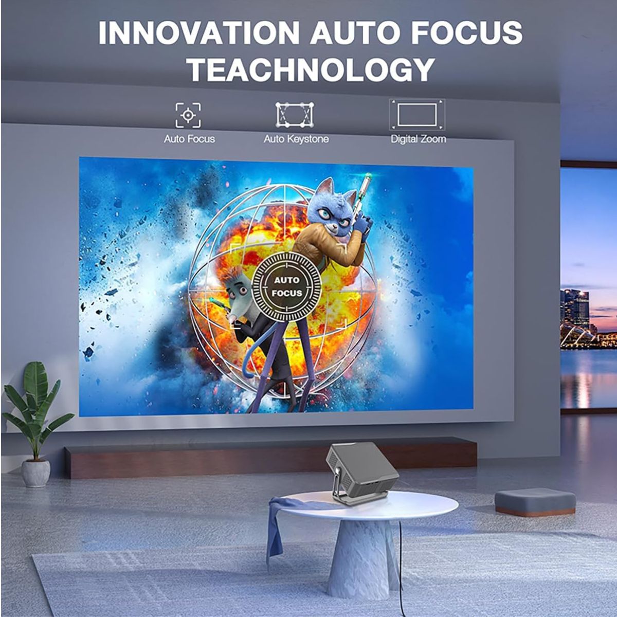 4K Portable Wireless Projector