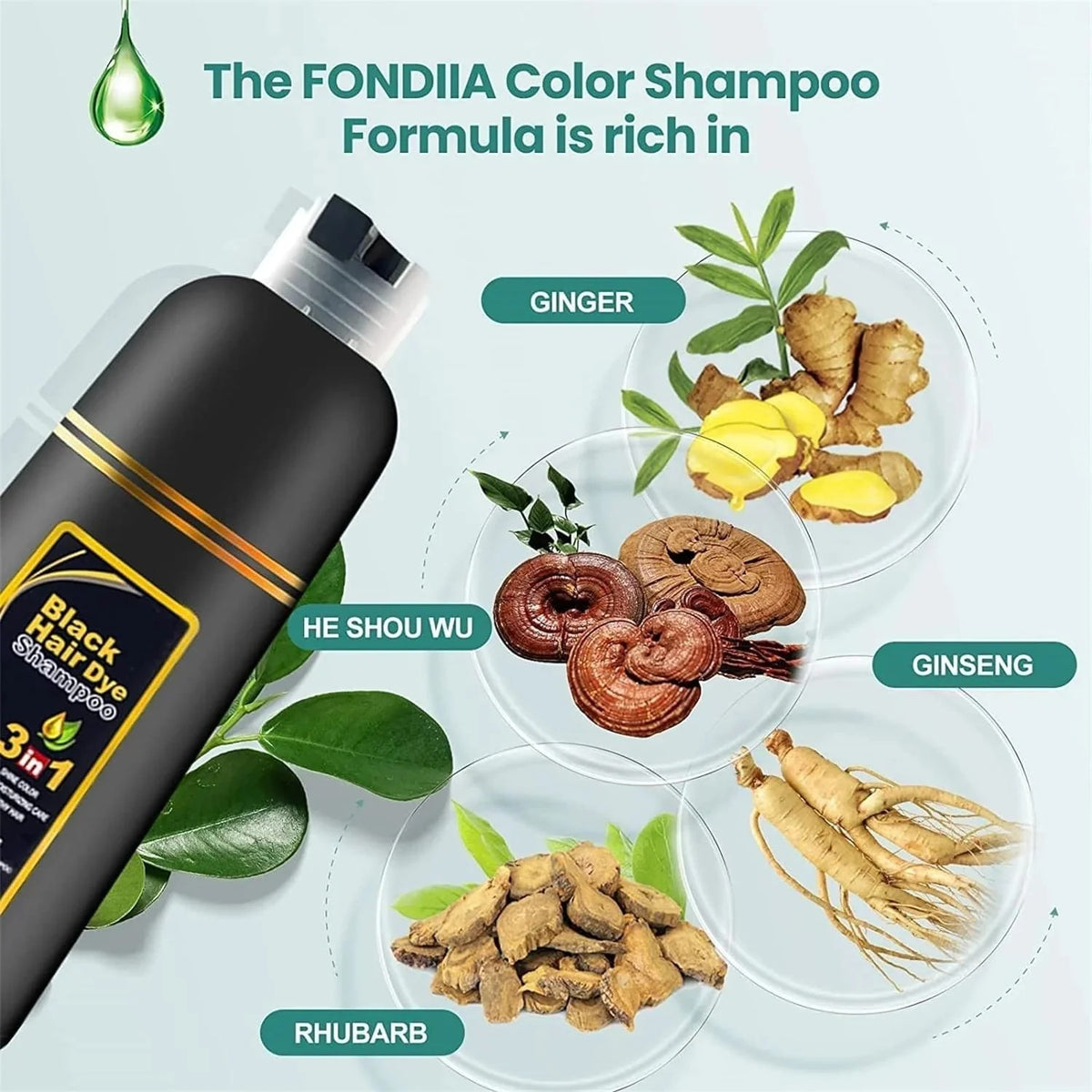 LushColour® - Natural Black Hair Dye Shampoo