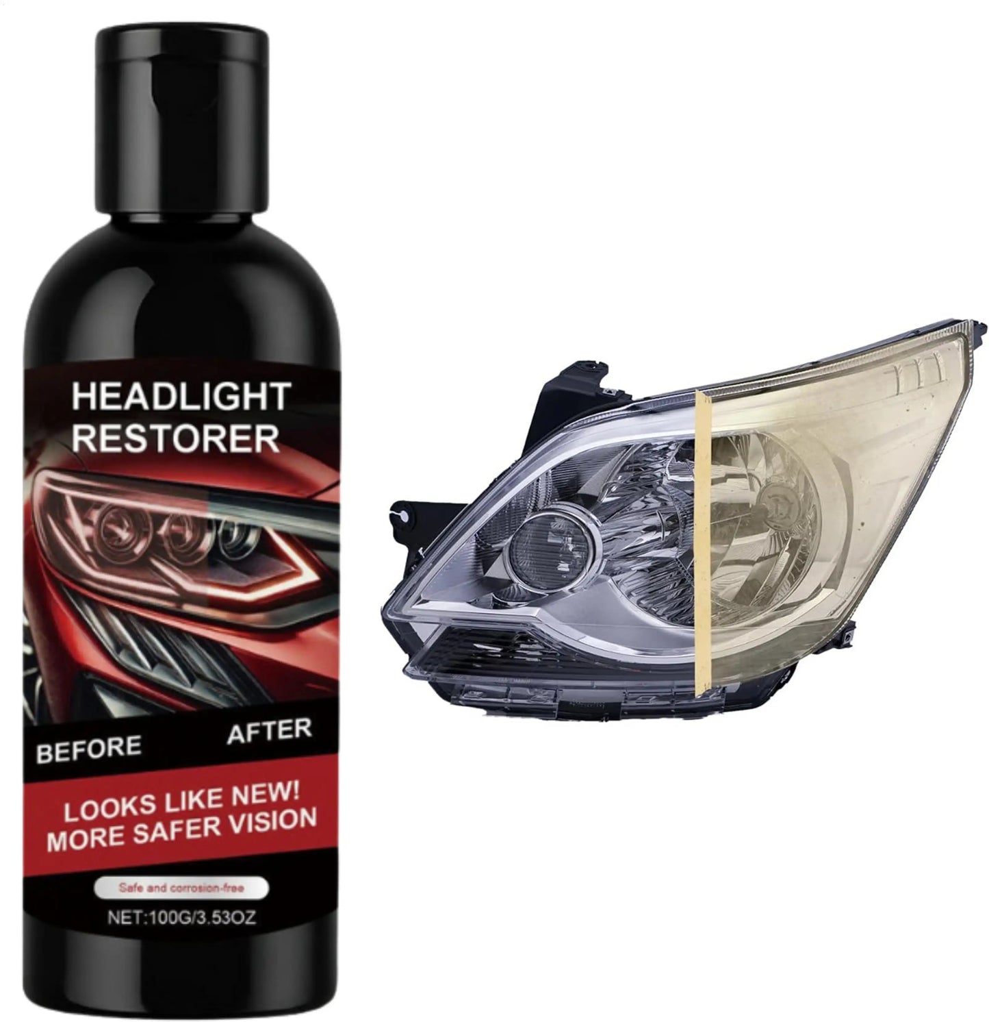 ClearBeam Pro® - Car Headlight Repair Fluid, Scratch Remover