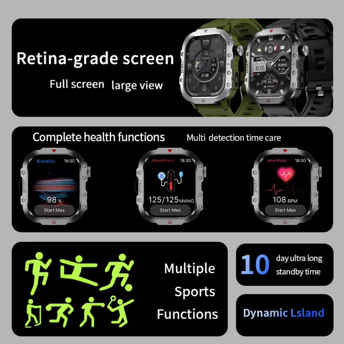 Rugged Sports Smartwatch