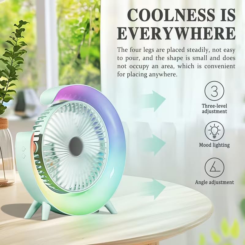 Portable Colorful Desktop Fan