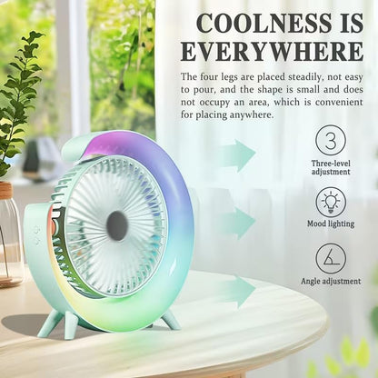 Portable Colorful Desktop Fan