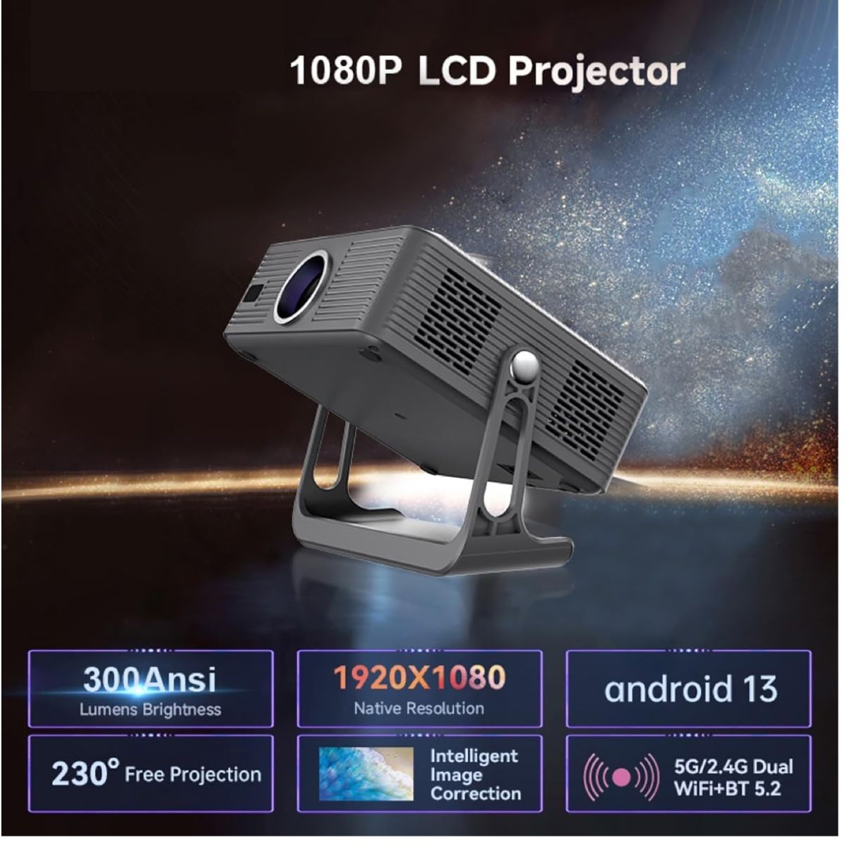 4K Portable Wireless Projector