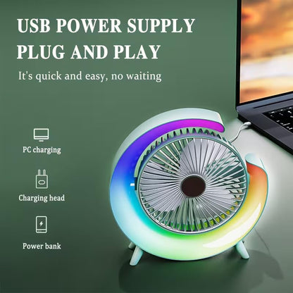Portable Colorful Desktop Fan