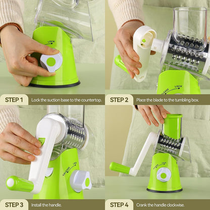 3-in-1 Multifunctional Rotary Vegetable Cutter
