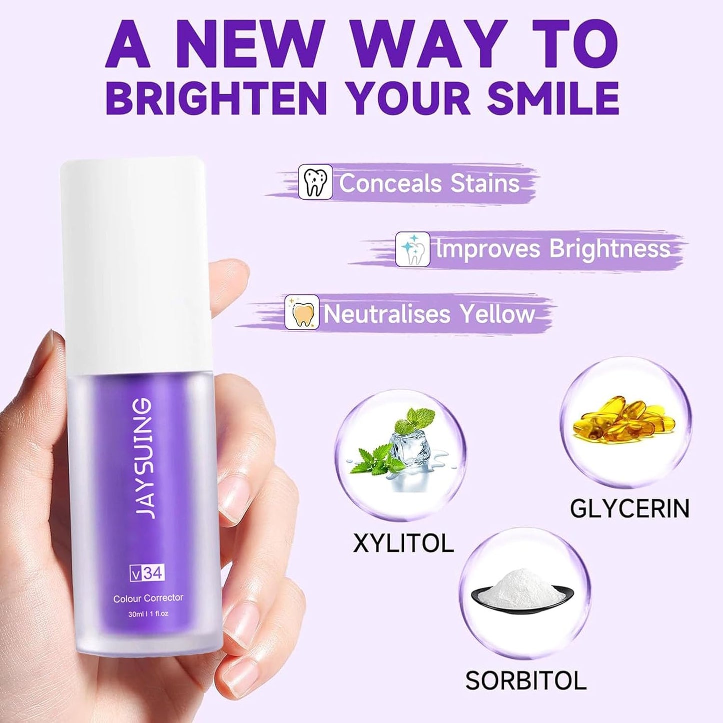 Purple Teeth Whitening Toothpaste
