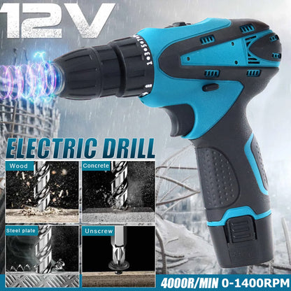 Cordless Electric Drill Kit Set