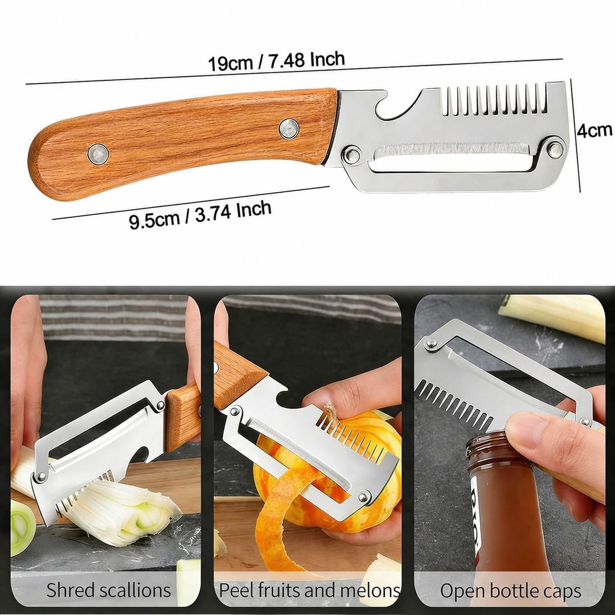 (BUY 1 GET 1 FREE) PeelNova - 3-in-1 Multifunctional Vegetable Peeler for Kitchen