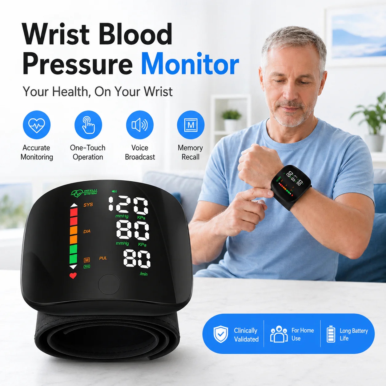 CardioSync® - Smart Wrist Blood Pressure Monitor