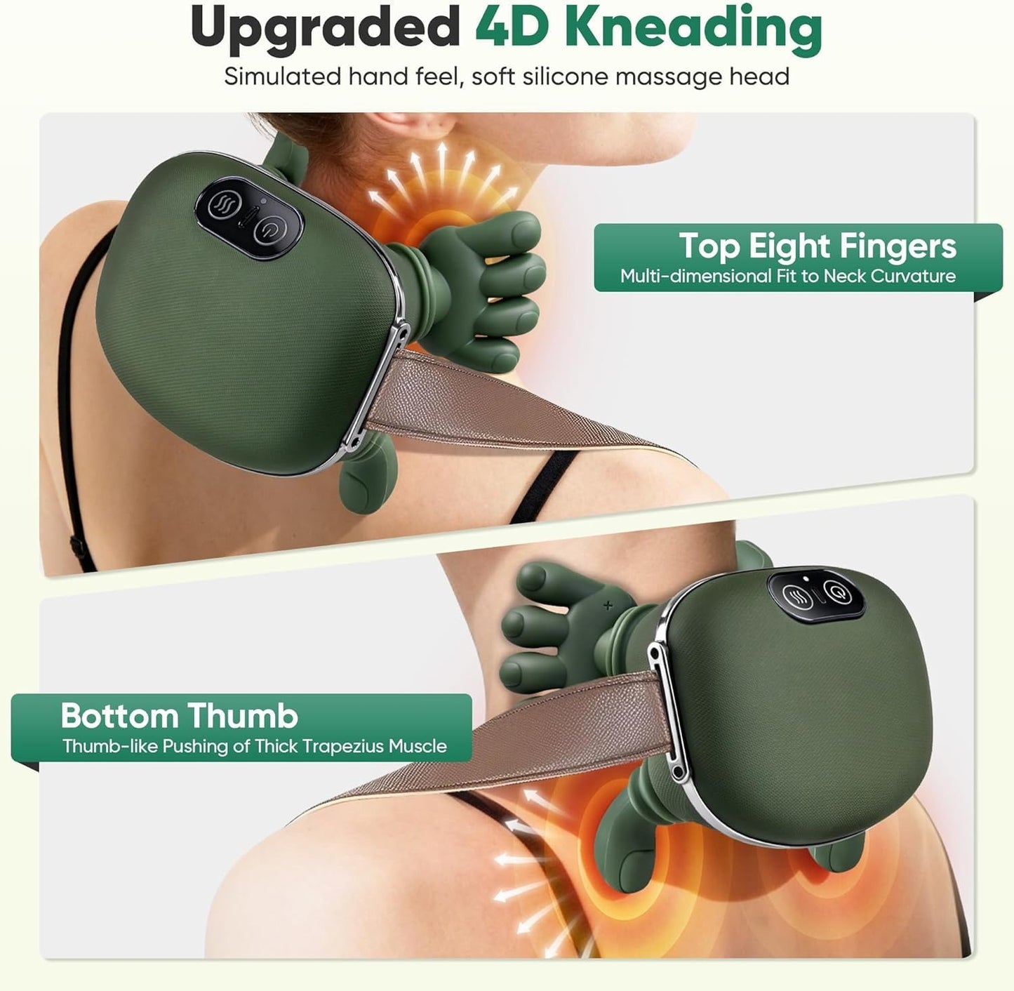 NeuroEase® - Ergonomic Shiatsu Neck & Shoulder Massager with Heat