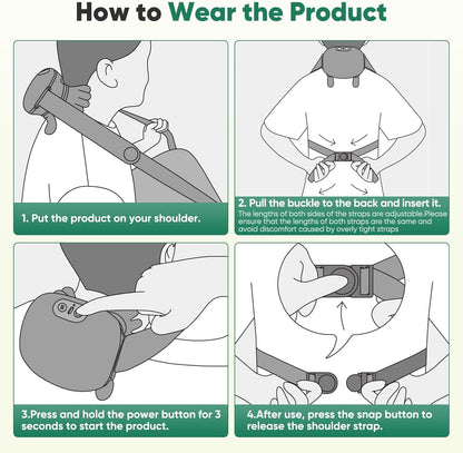 NeuroEase® - Ergonomic Shiatsu Neck & Shoulder Massager with Heat