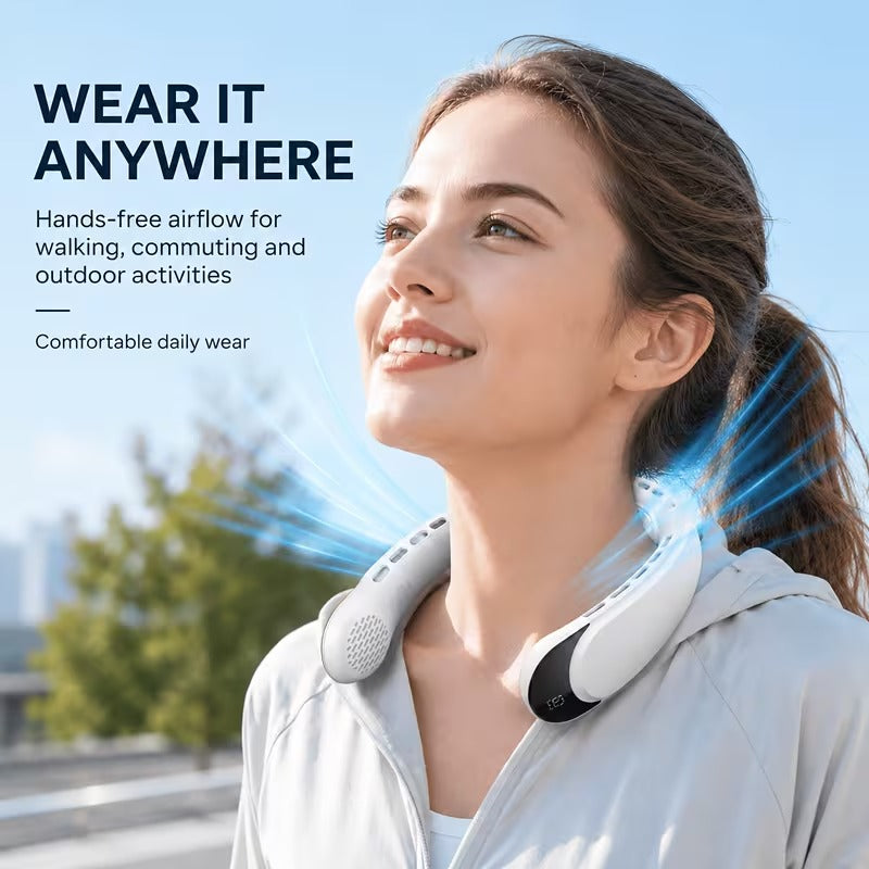 BreezeBand® – Portable Neck Fan for Refreshing 360° Airflow